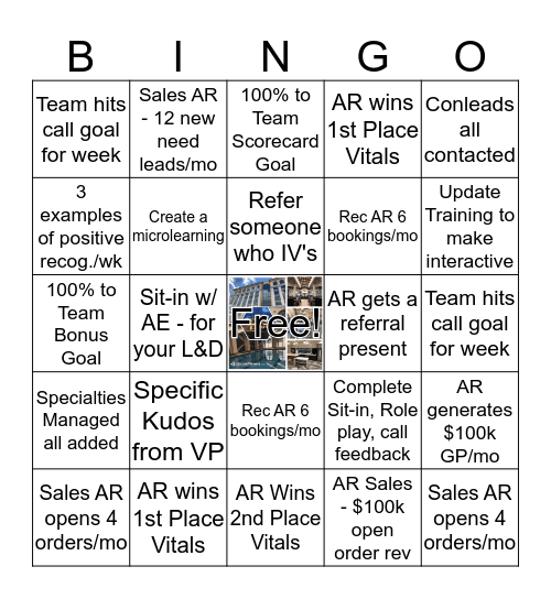 AR Manager BINGO Card