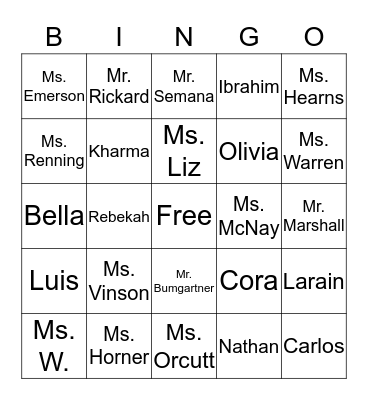 ALC/SCC PEOPLE Bingo Card