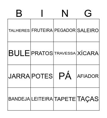 Bingo da Elaine Bingo Card