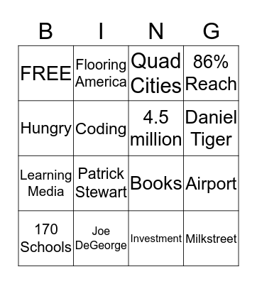 WQPT PBS Bingo Card