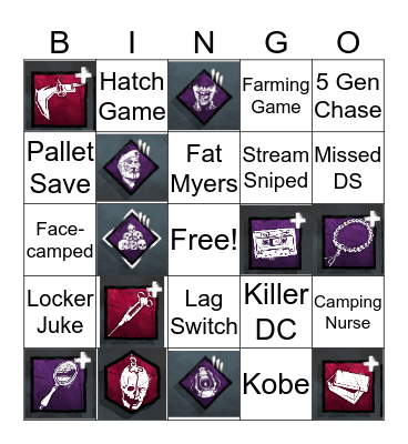 DBD Bingo Card