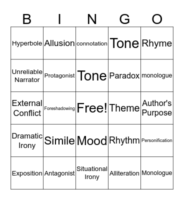 OG Bingo Card