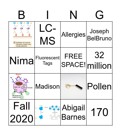 Allergy Amulet Bingo Card