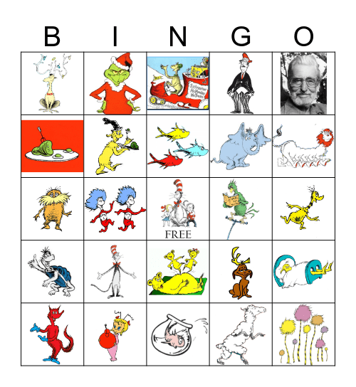 DR. SEUSS BINGO Card