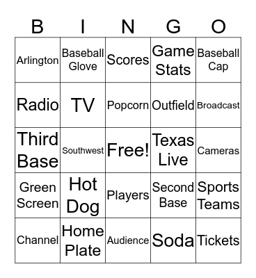 Fox Sports Southwest Bingo Card