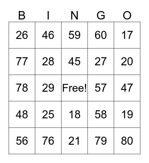 Beach Blanket Bingo! Bingo Card