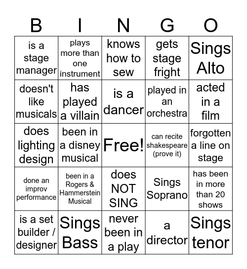 Find someone who.... Bingo Card