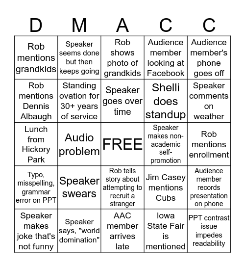 Let's Stay Awake! Bingo Card