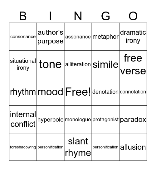 zdog Bingo Card