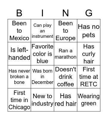Women In Tunneling Bingo Card