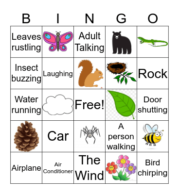 Observation Bingo Card