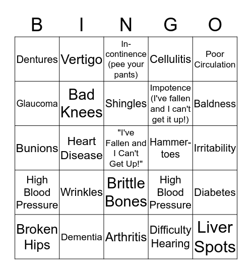 Lifeline Bingo Card