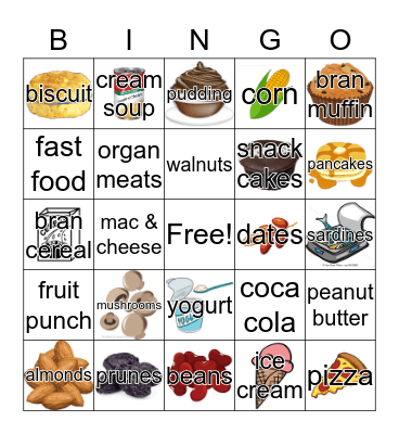 High Phosphorous Bingo Card