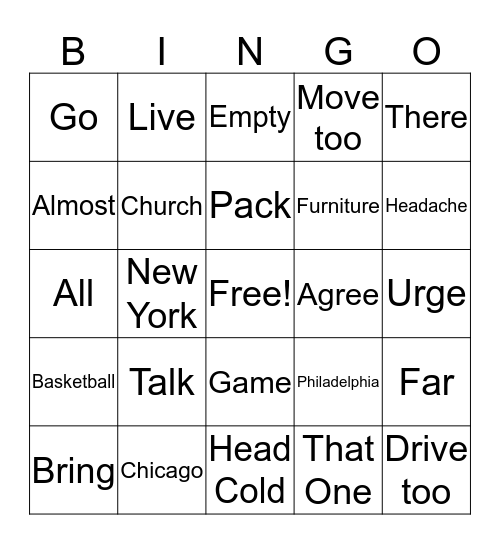 ASL BINGO Card