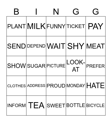 ASL Bingo Card