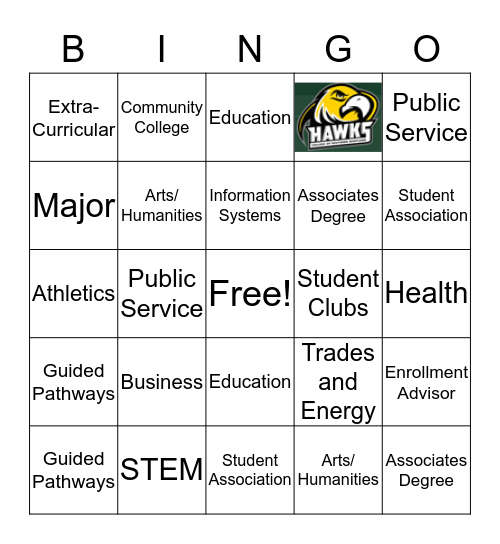 College of Southern Maryland Career Day Fun! Bingo Card