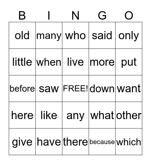 Bingo Tricky25-50 Bingo Card