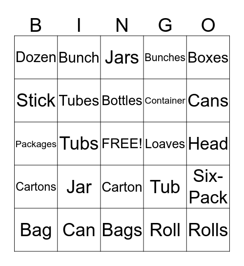 CHRISTINE Bingo Card