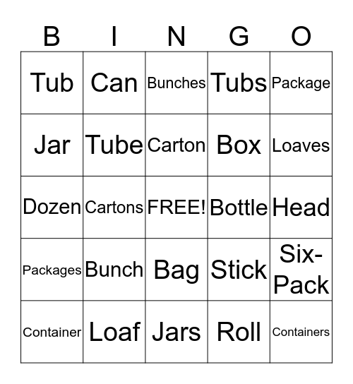 CHRISTINE Bingo Card