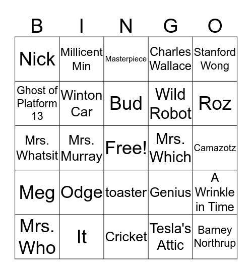 Books and more Bingo Card