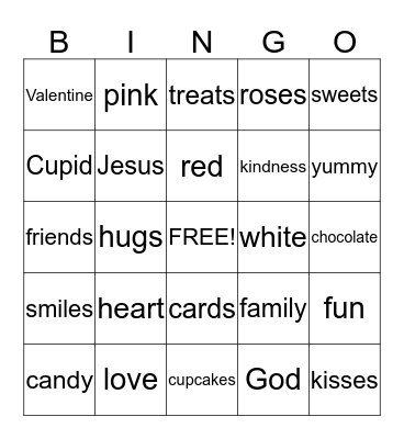 Valentine's Fun Bingo Card
