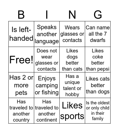 ILT Bingo Card