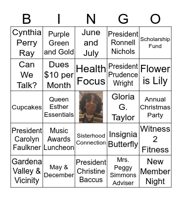 SISTERHOOD Bingo Card
