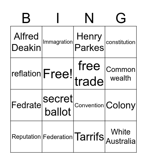 BINGO Card