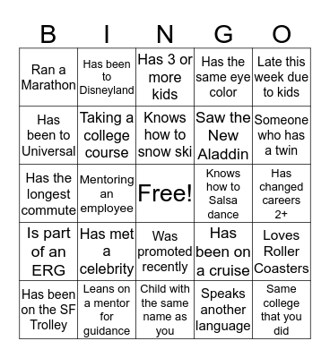 Mingo Bingo Card