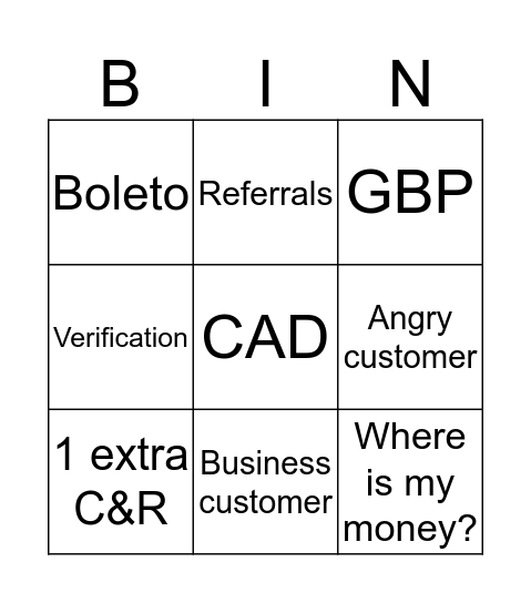 CS CHALLENGE 2019 (3) Bingo Card