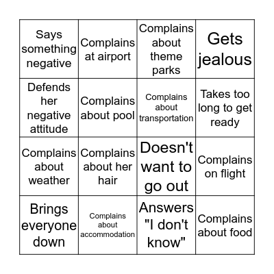 Holiday Bingo Card