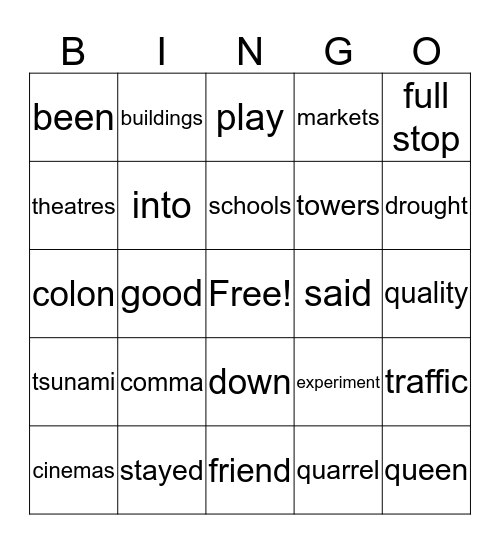 St 3 Week 7 Bingo Card