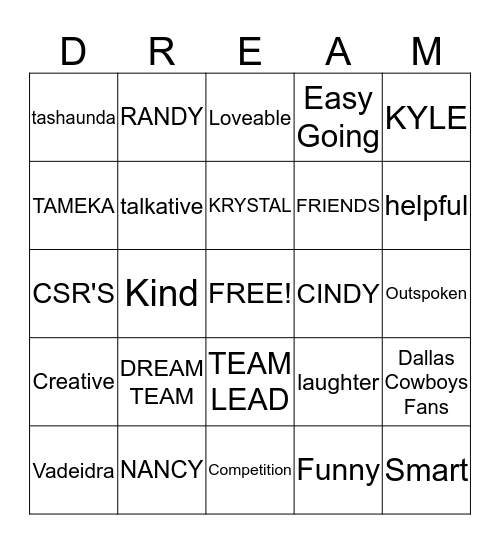 ALL ABOUT US!! Bingo Card