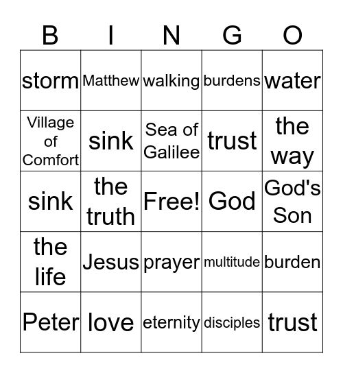 ENCOUNTER ON THE WATER Bingo Card