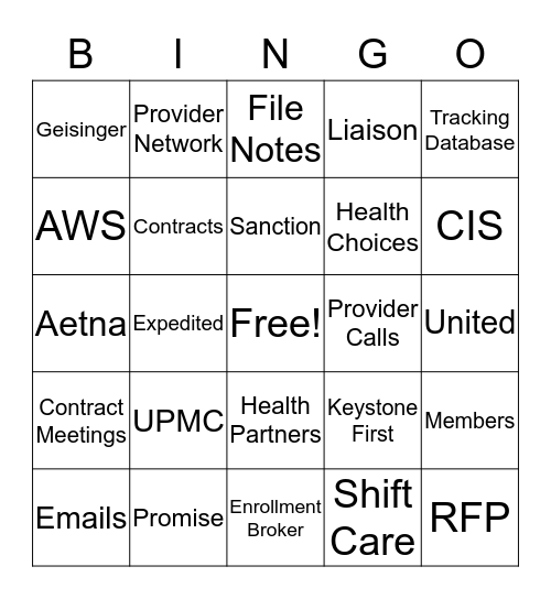 BMCO Bingo Card