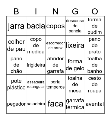 Chá de Casa Nova Bingo Card