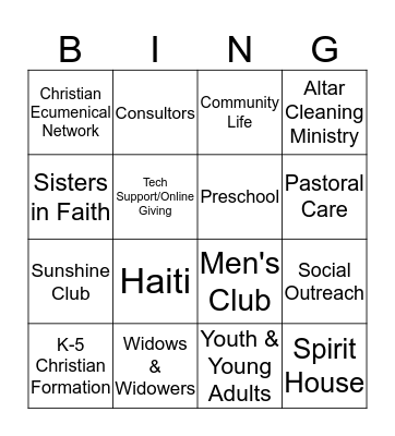 Fruits of the Spirit Festival BINGO Card