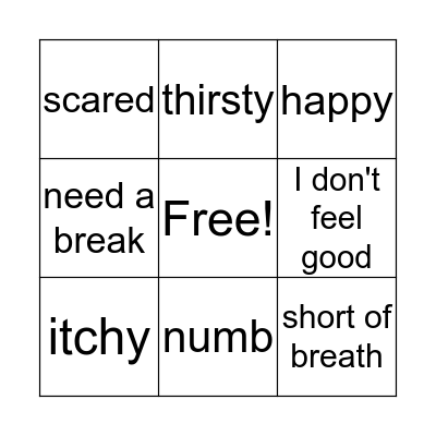 I am... BINGO Card