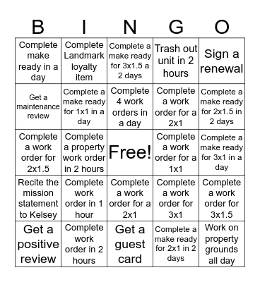 Bingo Card
