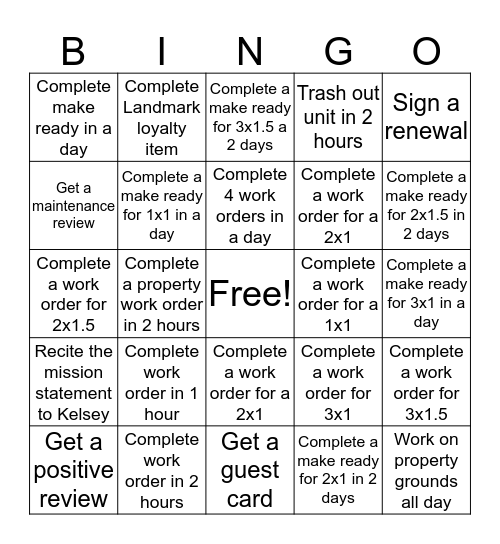 Bingo Card