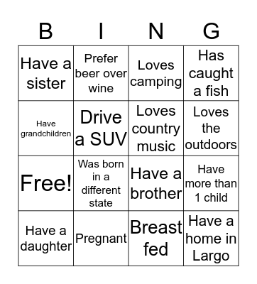 Ice Breaker Bingo Card