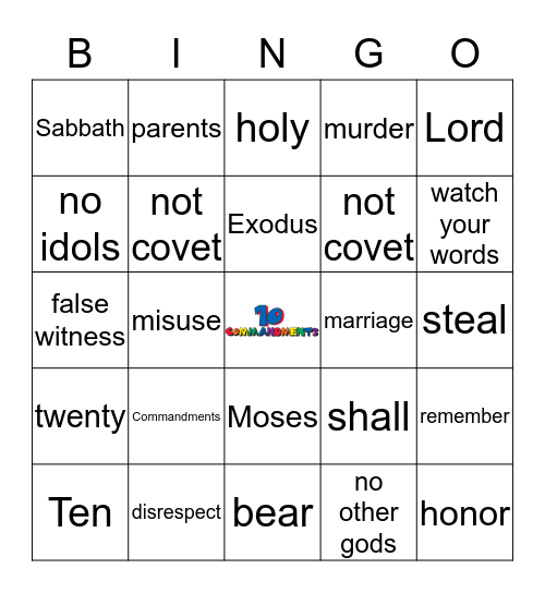 the-ten-commandments-bingo-card