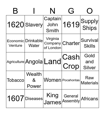 The Colony! Bingo Card