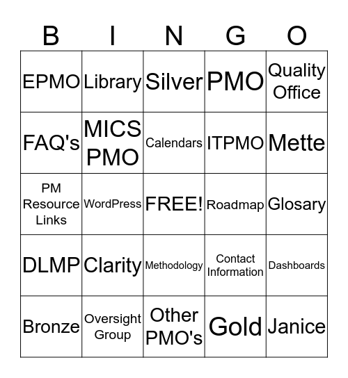 2014 Retreat Bingo Card