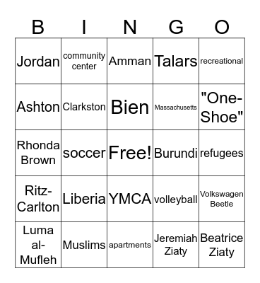 Outcasts United Bingo Card