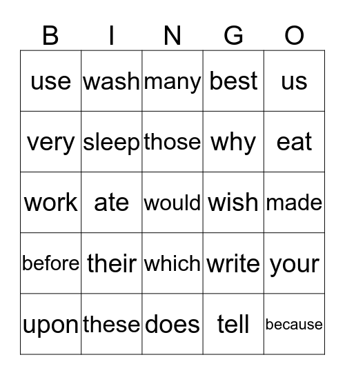 Fantastic 2P Bingo Card