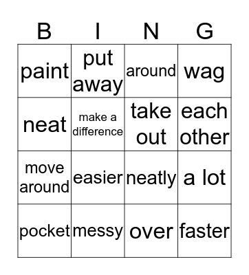 Cat and Dog Bingo Card