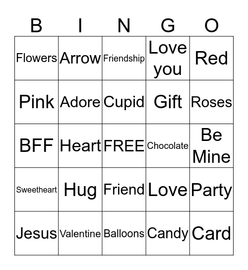 Pulse Kids Vday Bingo Card