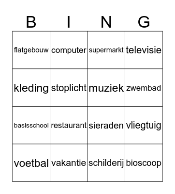 Bingo Card