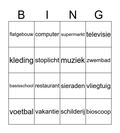 Bingo Card